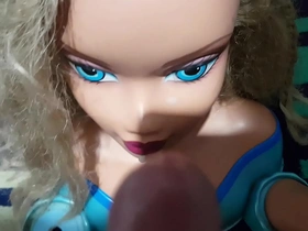 My jizz goes directly to barbie doll head