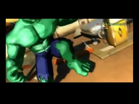 Hulk 2003 videogame - banner's gay hulk transformation