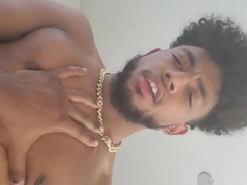 Sexy blatino model riding raw dick