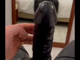 Latexitaly with penis extension under rubber sleeve
