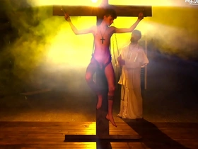 Hot christian twink gets his sins forgiven after dominant holy father fucks him bareback!
