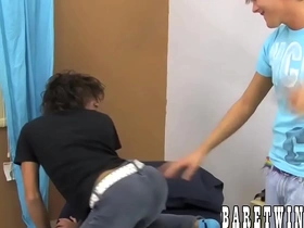Hot spanking before bareback ass fucking for this twink